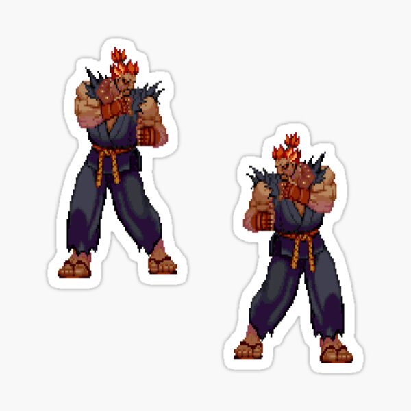 Vista previa del artículo con la obra «Postura de Akuma SF3», diseñado y vendido por ropified.