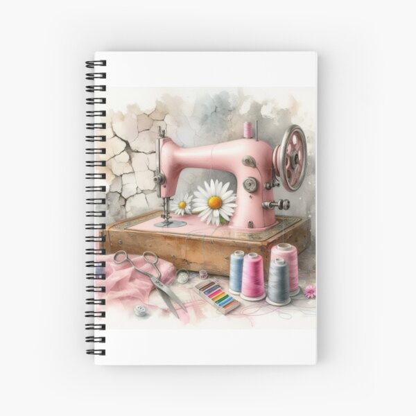 Aperçu de l'œuvre Machine à coudre rose, fleurs créée et vendue par deniz kaya.
