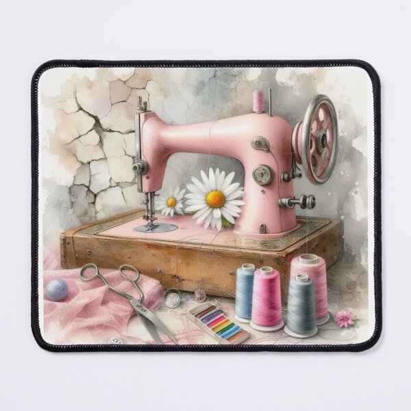 Item preview, Pink Sewing Machine ,Flowers designed and sold by deniz kaya.