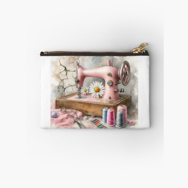 Item preview, Maquina de coser rosa, flores designed and sold by deniz kaya.