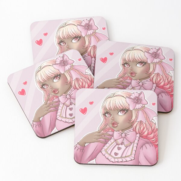Item preview, Pretty coquette anime girl pinkcore kawaii designed and sold by HoneyLoveCity.