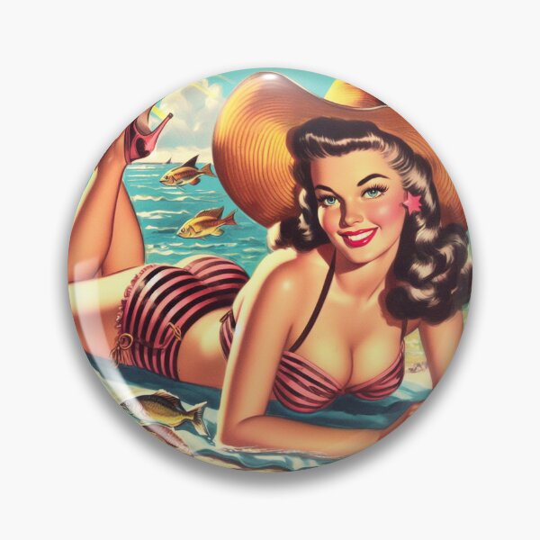 Item preview, Summer Beach Pin-up designed and sold by PulpVintage.
