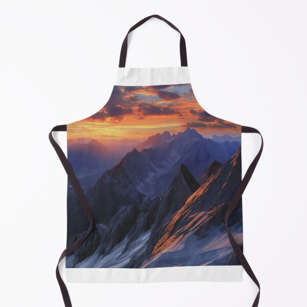 Item preview, Sunset Mountians Landscape, Mountains Wall Art designed and sold by NicolasGlowArt.