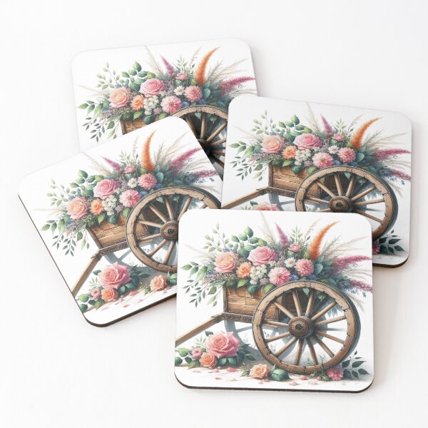 Item preview, Wooden Wheel,Flowers,Gardening designed and sold by deniz kaya.
