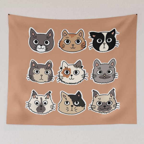 Item preview, Cat faces designed and sold by Chica Creativa.