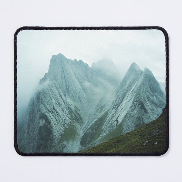 Item preview, Foggy Mountains Landscape, Nature Wall Art designed and sold by NicolasGlowArt.