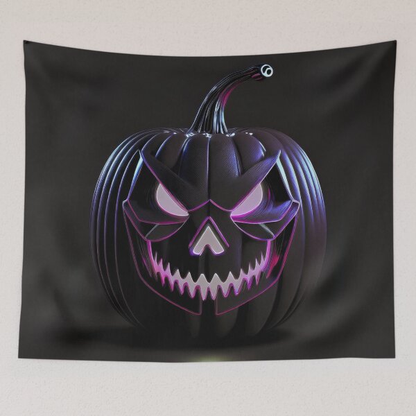Item preview, Halloween pumpkin in black leather with purple accent. designed and sold by My-fake-places.