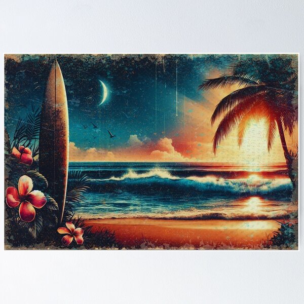 Item preview, ZEN SURF SUNSET PORTRAIT- TROPICAL PARADISE 3 designed and sold by GALF VIBES.