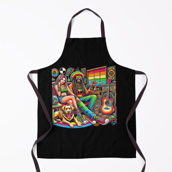 Item preview, Psychedelic Reggae Man and Rock Girl in Artistic Room designed and sold by Noussairox.
