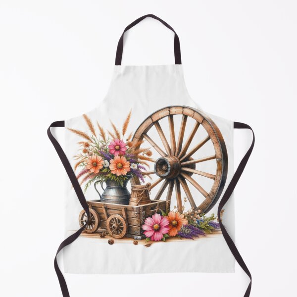 Item preview, Wooden Wheel,Flowers,Gardening designed and sold by deniz kaya.