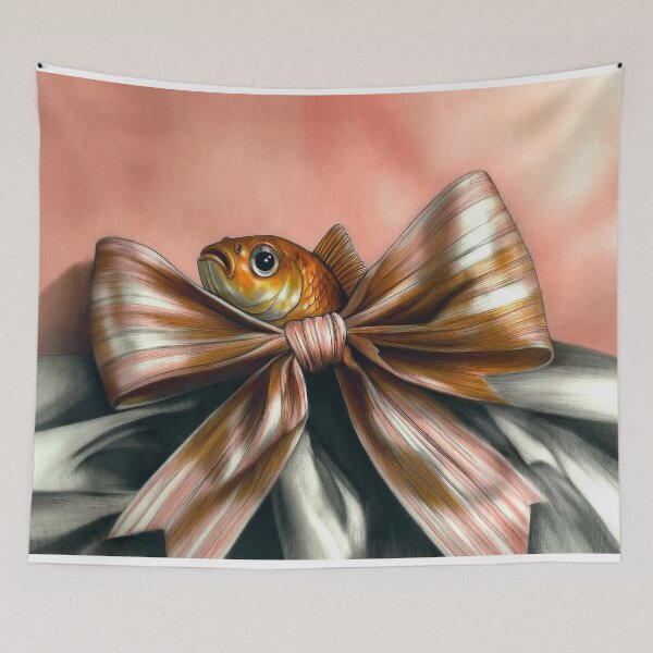 Item preview, goldfish in a bow designed and sold by PricklyPeanut.