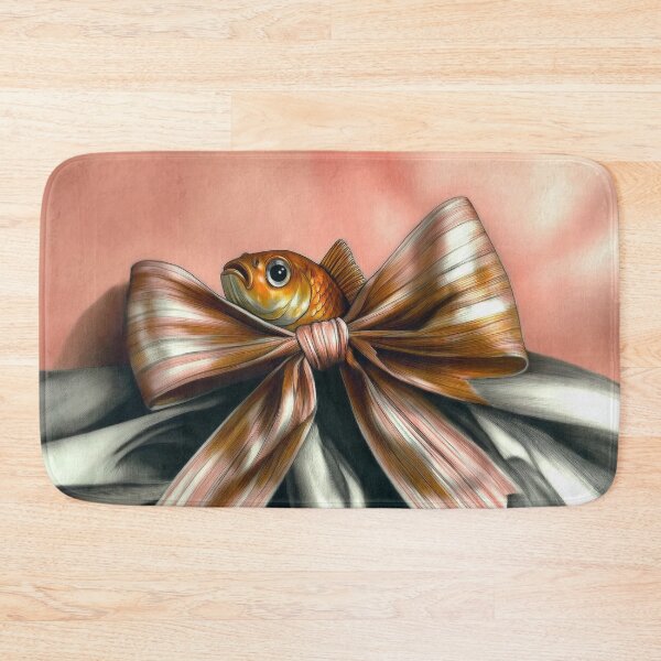 Item preview, goldfish in a bow designed and sold by PricklyPeanut.
