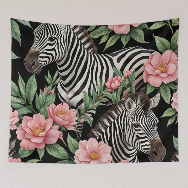Item preview, Beautiful zebra and flowers designed and sold by Nolan6.