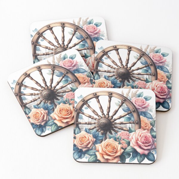 Item preview, Wooden Wheel,Flowers,Gardening designed and sold by deniz kaya.