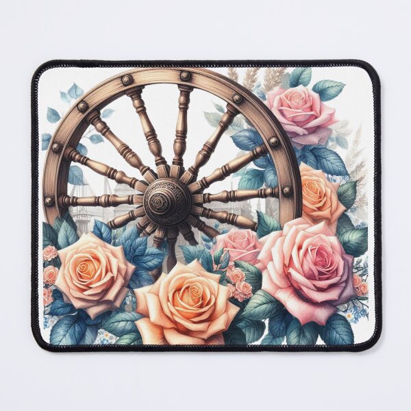 Item preview, Wooden Wheel,Flowers,Gardening designed and sold by deniz kaya.