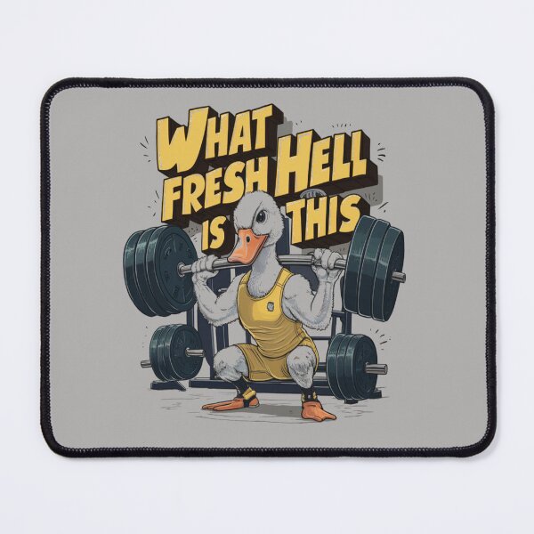 Item preview, What fresh hell is this - Quacking workout - Strong duck - Bodybuilder duck - Powerlifting duck designed and sold by JansenGS.