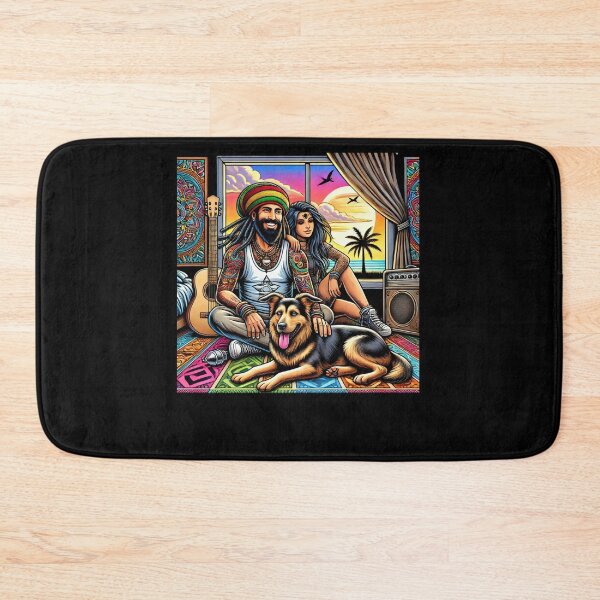 Item preview, Reggae Vibes and Rock Love: A Psychedelic Sunset with Dog designed and sold by Noussairox.