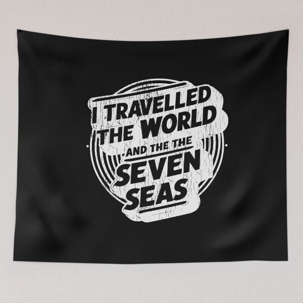 Item preview, Vintage 80s songs lovers gifts. I travelled the world and the seven seas. designed and sold by paulo silveira.