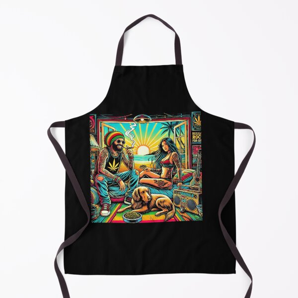Item preview, Reggae Man and Rock Girl in Psychedelic sunset designed and sold by Noussairox.