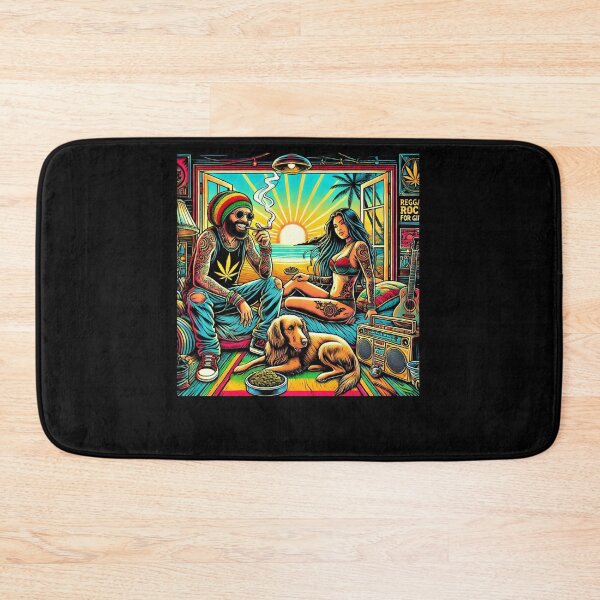 Item preview, Reggae Man and Rock Girl in Psychedelic sunset designed and sold by Noussairox.