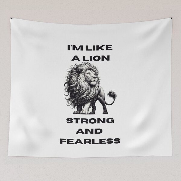 Item preview, I'm like a lion strong and fearless designed and sold by NanaCrafted.
