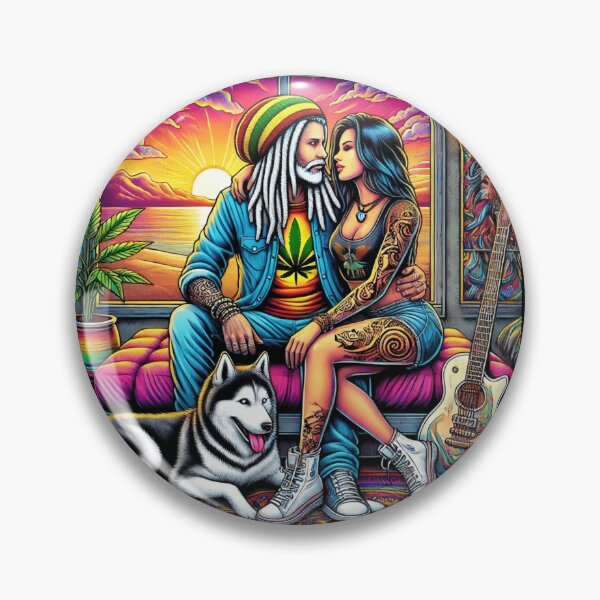 Item preview, Reggae and Rock Fusion: Psychedelic Love Under a Sunset designed and sold by Noussairox.