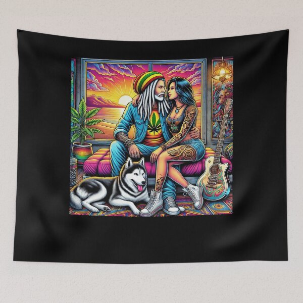 Item preview, Reggae and Rock Fusion: Psychedelic Love Under a Sunset designed and sold by Noussairox.