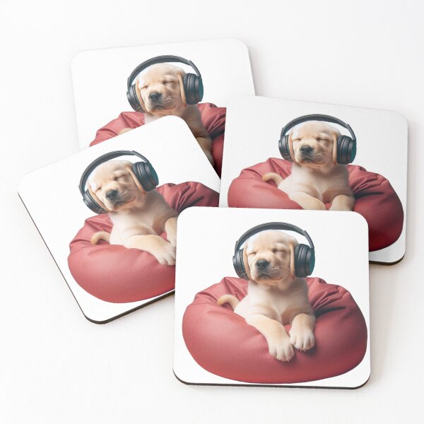 Item preview, Labrador Puppy Listen to Music designed and sold by ProductsGamma.