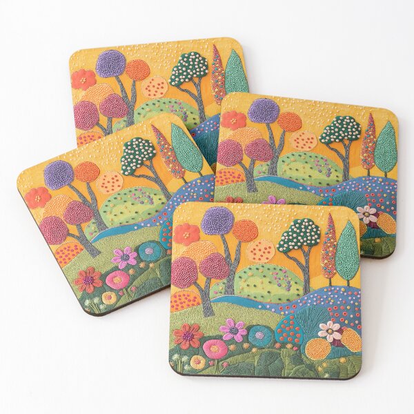 Artikelvorschau, Farbenfrohe, florale, strukturierte Landschaft entworfen und verkauft von Neika Shimm Designs.