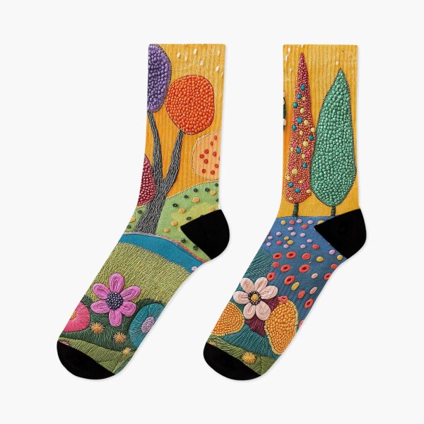 Item preview, Colorful Floral Textured Landscape designed and sold by Neika Shimm Designs.