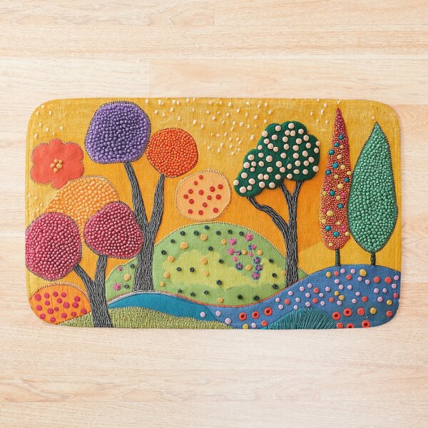 Item preview, Colorful Floral Textured Landscape designed and sold by Neika Shimm Designs.