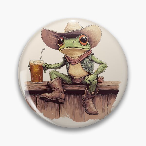 Item preview, Cute Cowboy Frog at a Bar designed and sold by RetroPrints.