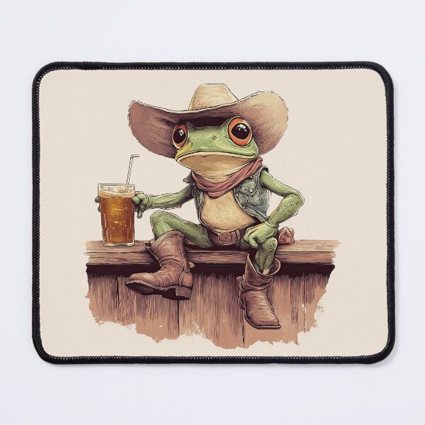Item preview, Cute Cowboy Frog at a Bar designed and sold by RetroPrints.