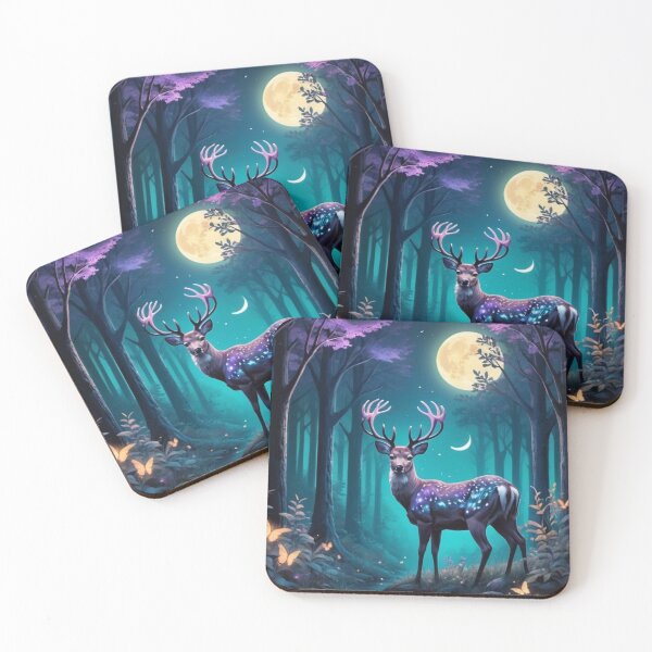 Item preview, "Moonlit Majesty: Mystical Deer in the Enchanted Forest" designed and sold by Milina3.