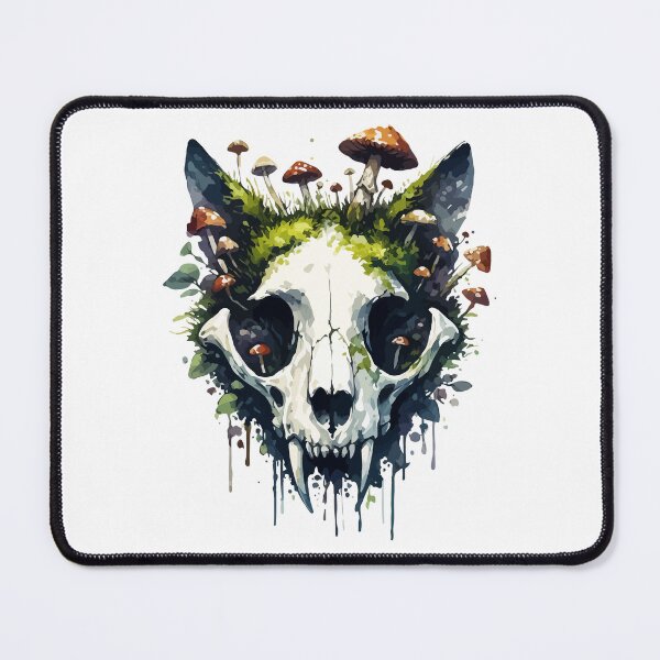 Item preview, Overgrown Cat Skull Mushroom designed and sold by TomFrontierArt.