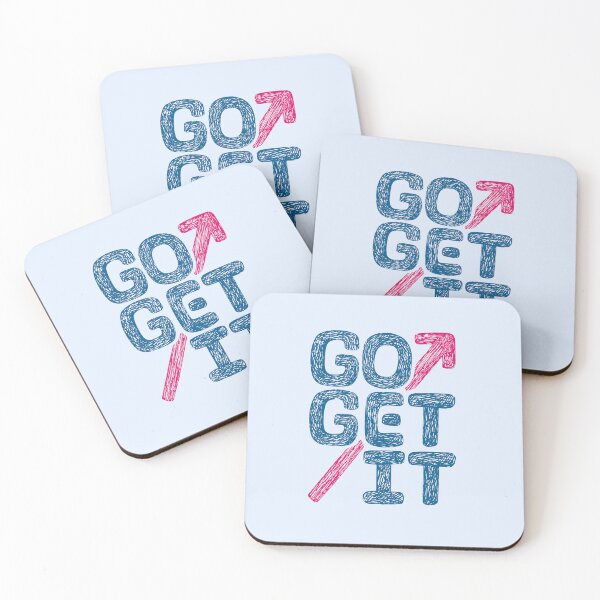 Item preview, Go Get It hand writing font message for cheering up and motivation  designed and sold by Wiggly Lines.
