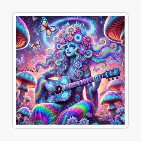 Trippy girl playing the Guitar buy (#12)