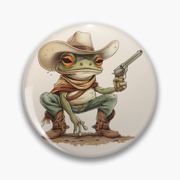 Item preview, Cute Cowboy Frog Shooting designed and sold by RetroPrints.