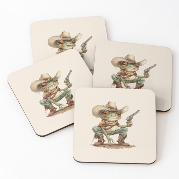 Item preview, Cute Cowboy Frog Shooting designed and sold by RetroPrints.