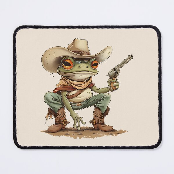 Item preview, Cute Cowboy Frog Shooting designed and sold by RetroPrints.