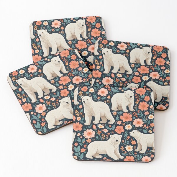 Item preview, Polar bear and flowers designed and sold by Nolan6.