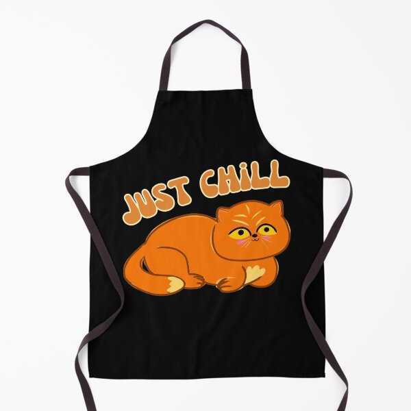 Item preview, Kawaii ginger Persian cat relaxing designed and sold by BritishDelights.