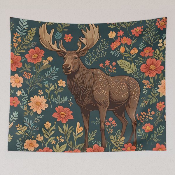 Item preview, Beautiful moose and flowers designed and sold by Nolan6.