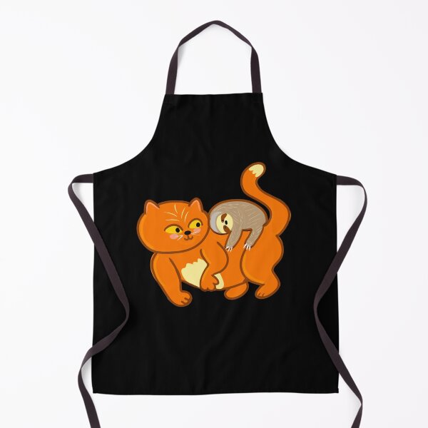 Item preview, Kawaii ginger Persian cat lying down having a sloth hug designed and sold by BritishDelights.
