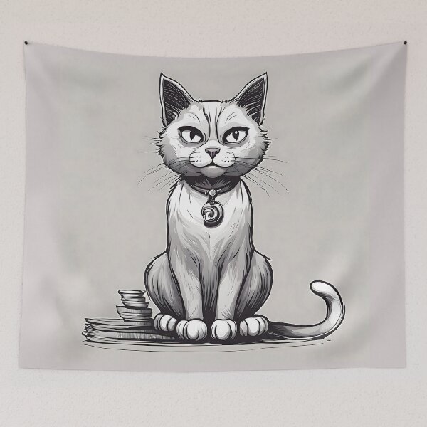 Item preview, Gray cat designed and sold by Sopilka.