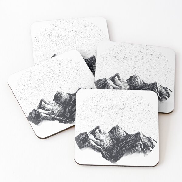 Item preview, Mountains with twinkling stars designed and sold by naxtela.