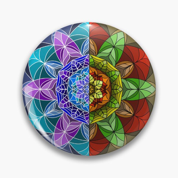 Item preview, Winter and Autumn Leaves Mandala designed and sold by SilverFantasy.