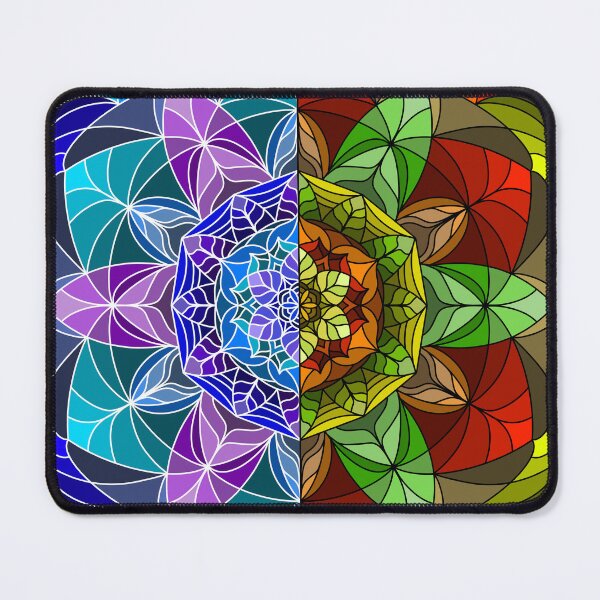 Item preview, Winter and Autumn Leaves Mandala designed and sold by SilverFantasy.