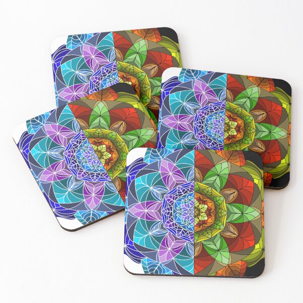 Item preview, Winter and Autumn Leaves Mandala designed and sold by SilverFantasy.