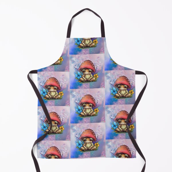 Item preview, Ethereal Toadstool Toad Frog and Flowers designed and sold by WildWoodlandWitch.